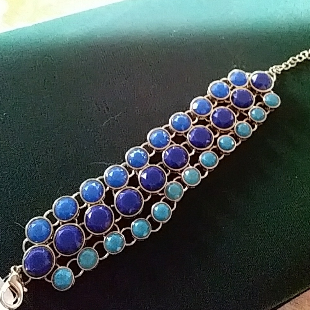 Tri-colored false gold bracelet